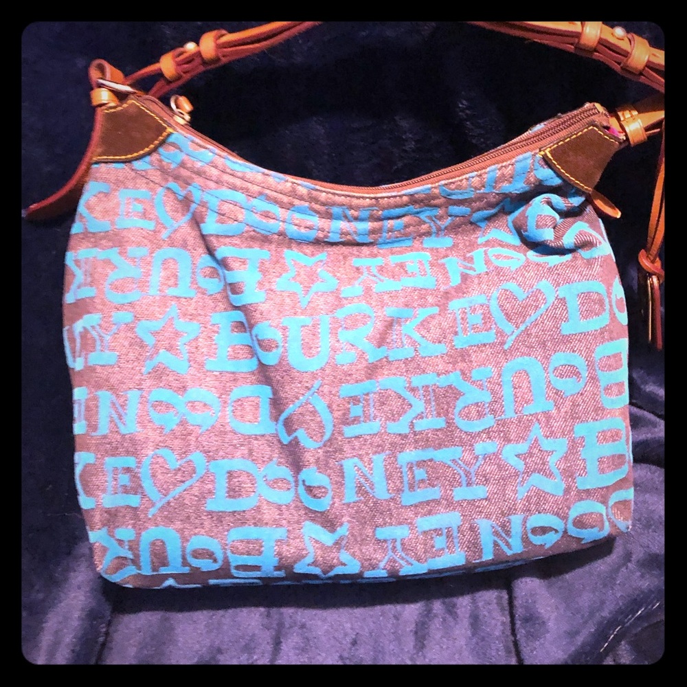 Dooney and Bourke Blue Doodle Purse